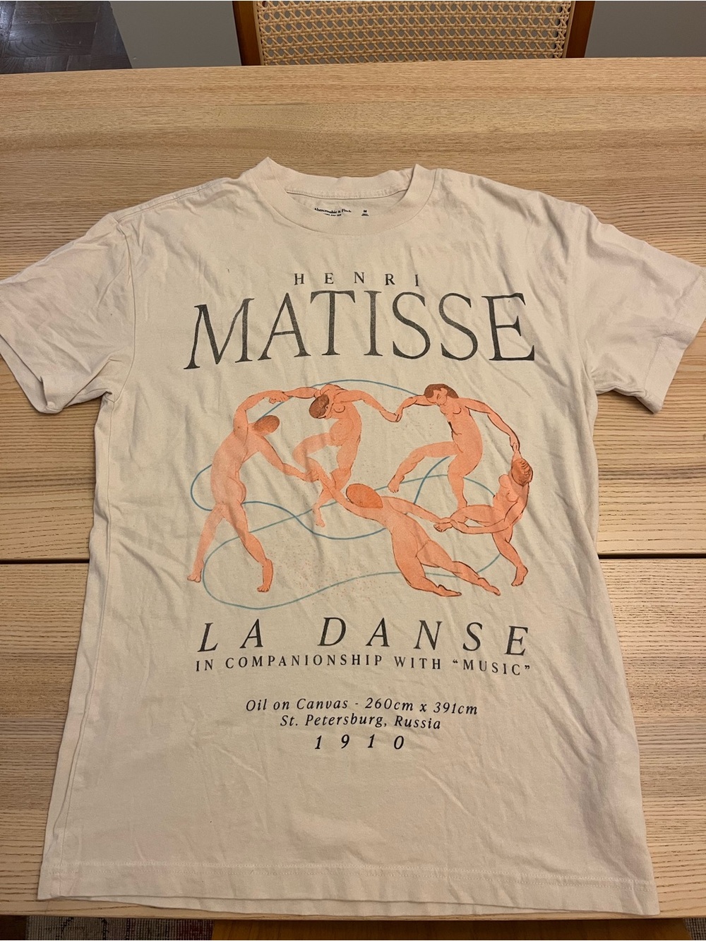 Matisse La Danse Graphic Tee Abercrombie - Cream with Coral Print
